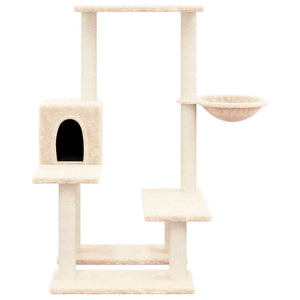 Albero per Gatti con Tiragraffi in Sisal Crema 94,5 cm 171639