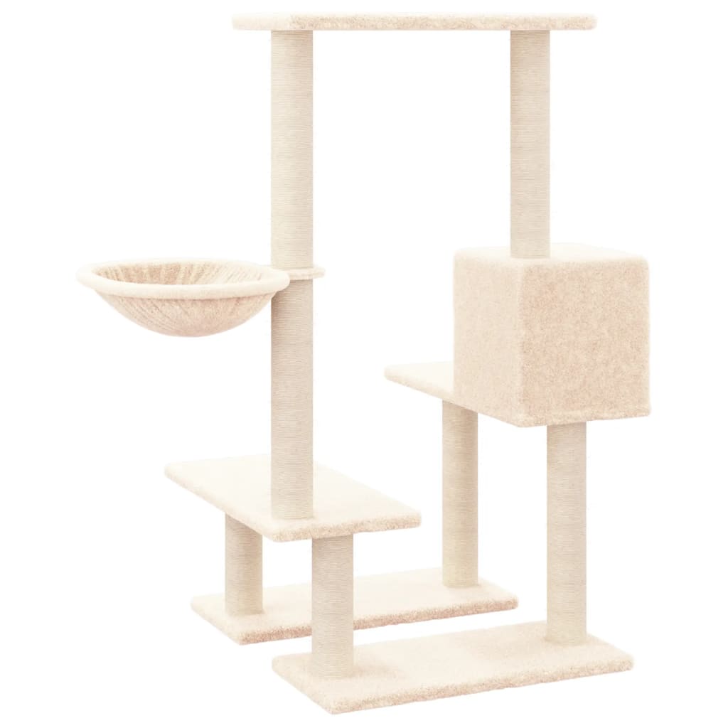 Albero per Gatti con Tiragraffi in Sisal Crema 94,5 cm cod mxl 5905