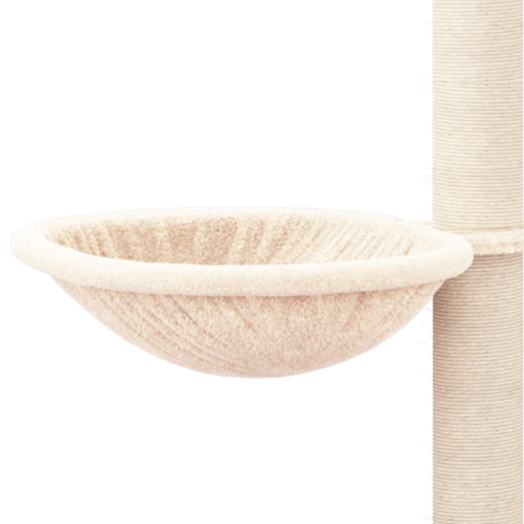 Albero per Gatti con Tiragraffi in Sisal Crema 94,5 cm 171639