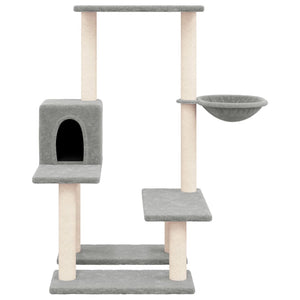 Albero per Gatti con Tiragraffi in Sisal Grigio Chiaro 94,5 cm cod mxl 24746