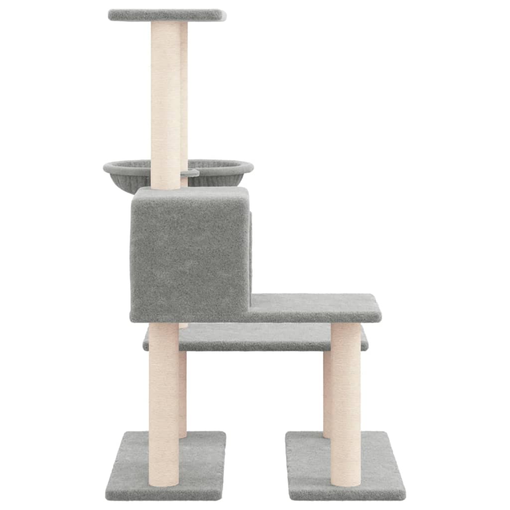 Albero per Gatti con Tiragraffi in Sisal Grigio Chiaro 94,5 cm cod mxl 24746