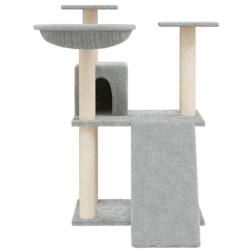 Albero per Gatti con Tiragraffi in Sisal Grigio Chiaro 83 cm cod mxl 11905