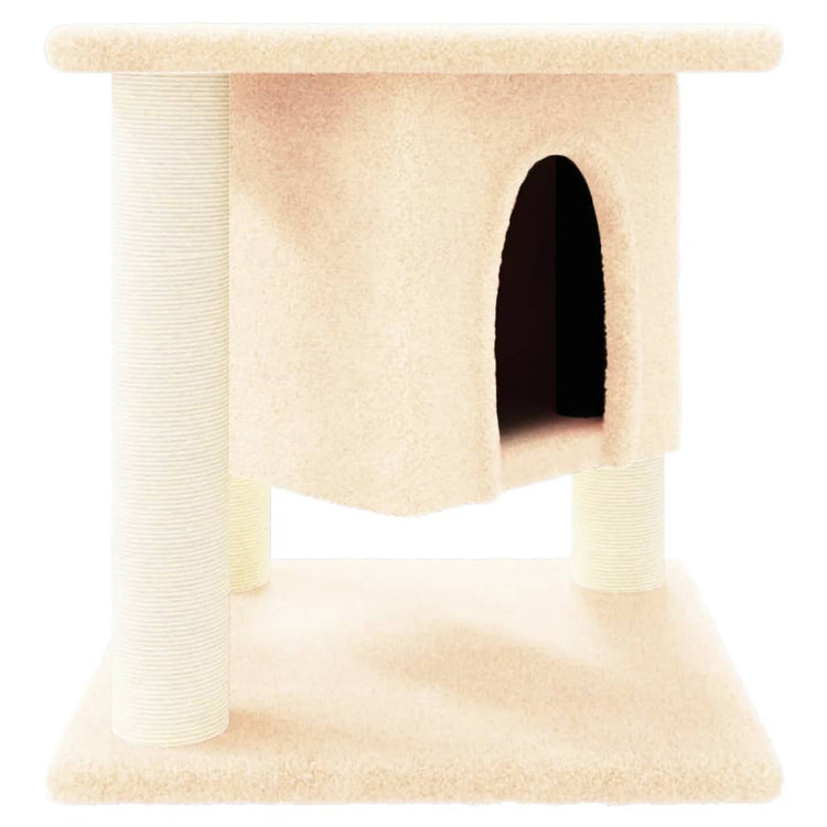 Albero per Gatti con Tiragraffi in Sisal Crema 37 cm 171654