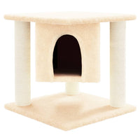 Albero per Gatti con Tiragraffi in Sisal Crema 37 cm 171654