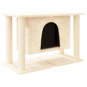 Albero per Gatti con Tiragraffi in Sisal Crema 50 cm 171657