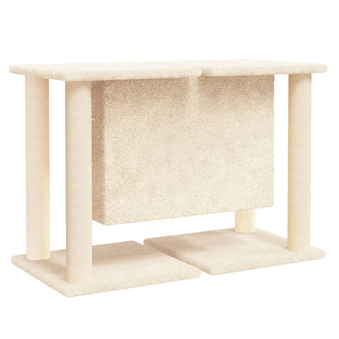 Albero per Gatti con Tiragraffi in Sisal Crema 50 cm 171657