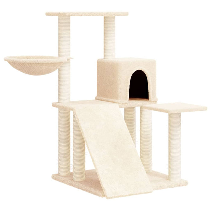 Albero per Gatti con Tiragraffi in Sisal Crema 82 cm 171660