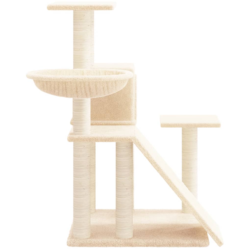 Albero per Gatti con Tiragraffi in Sisal Crema 82 cm 171660