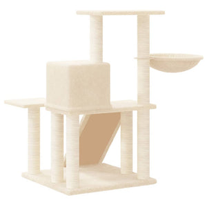 Albero per Gatti con Tiragraffi in Sisal Crema 82 cm 171660