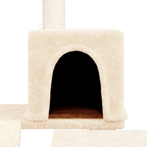 Albero per Gatti con Tiragraffi in Sisal Crema 82 cm 171660