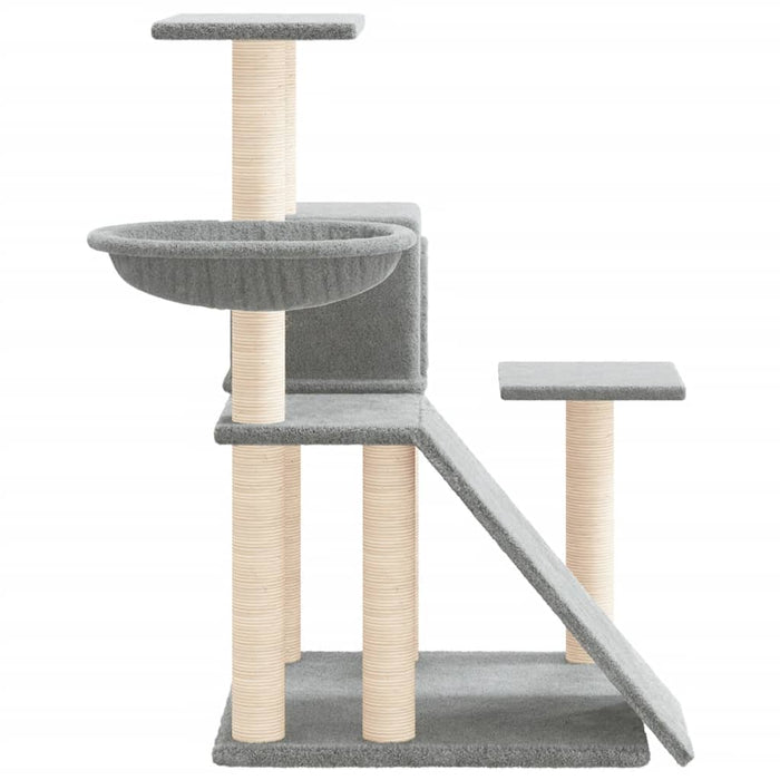 Albero per Gatti con Tiragraffi in Sisal Grigio Chiaro 82 cm cod mxl 68672