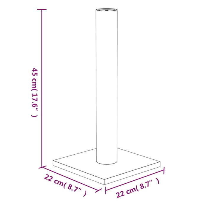 Palo Tiragraffi per Gatti Grigio Chiaro 22x22x45 cm cod mxl 12340