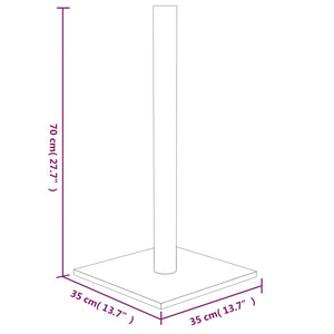 Palo Tiragraffi per Gatti Grigio Scuro 35x35x70 cm 171680