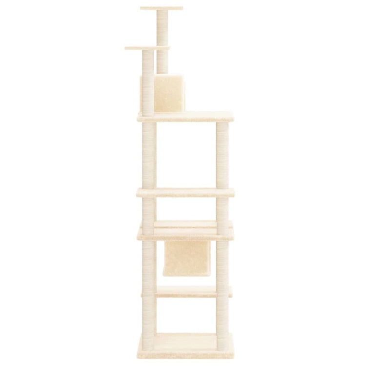 Albero per Gatti con Tiragraffi in Sisal Crema 176 cm cod mxl 12095