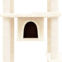 Albero per Gatti con Tiragraffi in Sisal Crema 176 cm cod mxl 12095