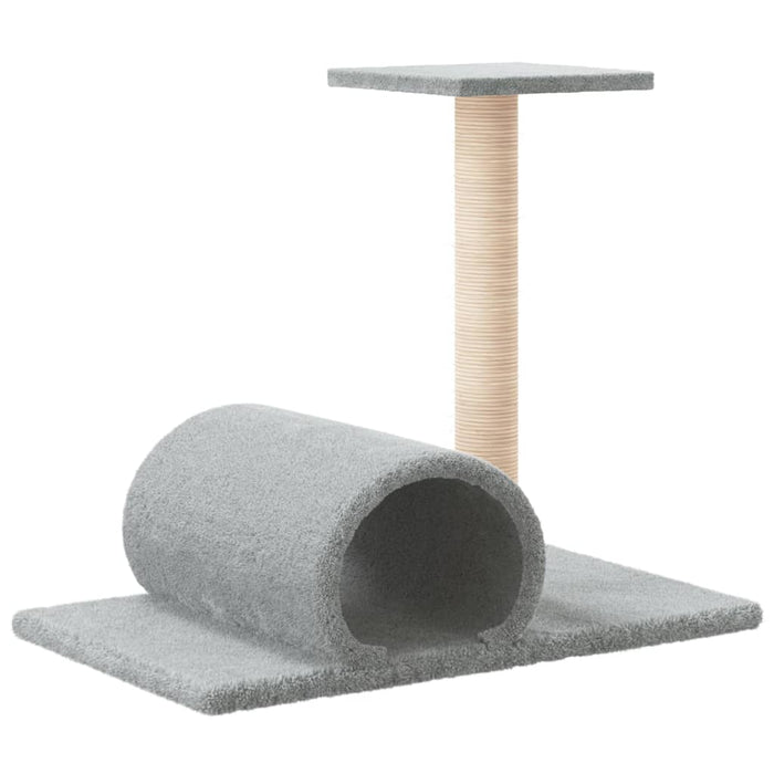 Palo Tiragraffi per Gatti con Tunnel Grigio Chiaro 60x34,5x50cm cod mxl 24644