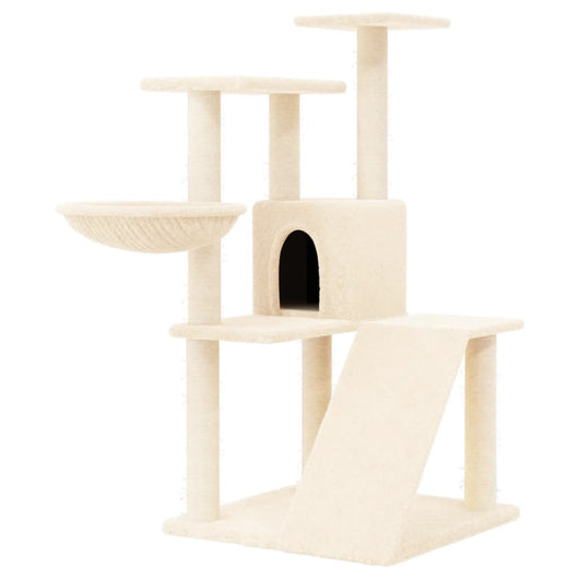 Albero per Gatti con Tiragraffi in Sisal Crema 94 cm 171702