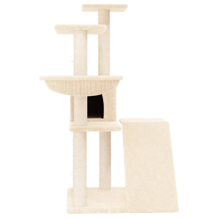 Albero per Gatti con Tiragraffi in Sisal Crema 94 cm 171702