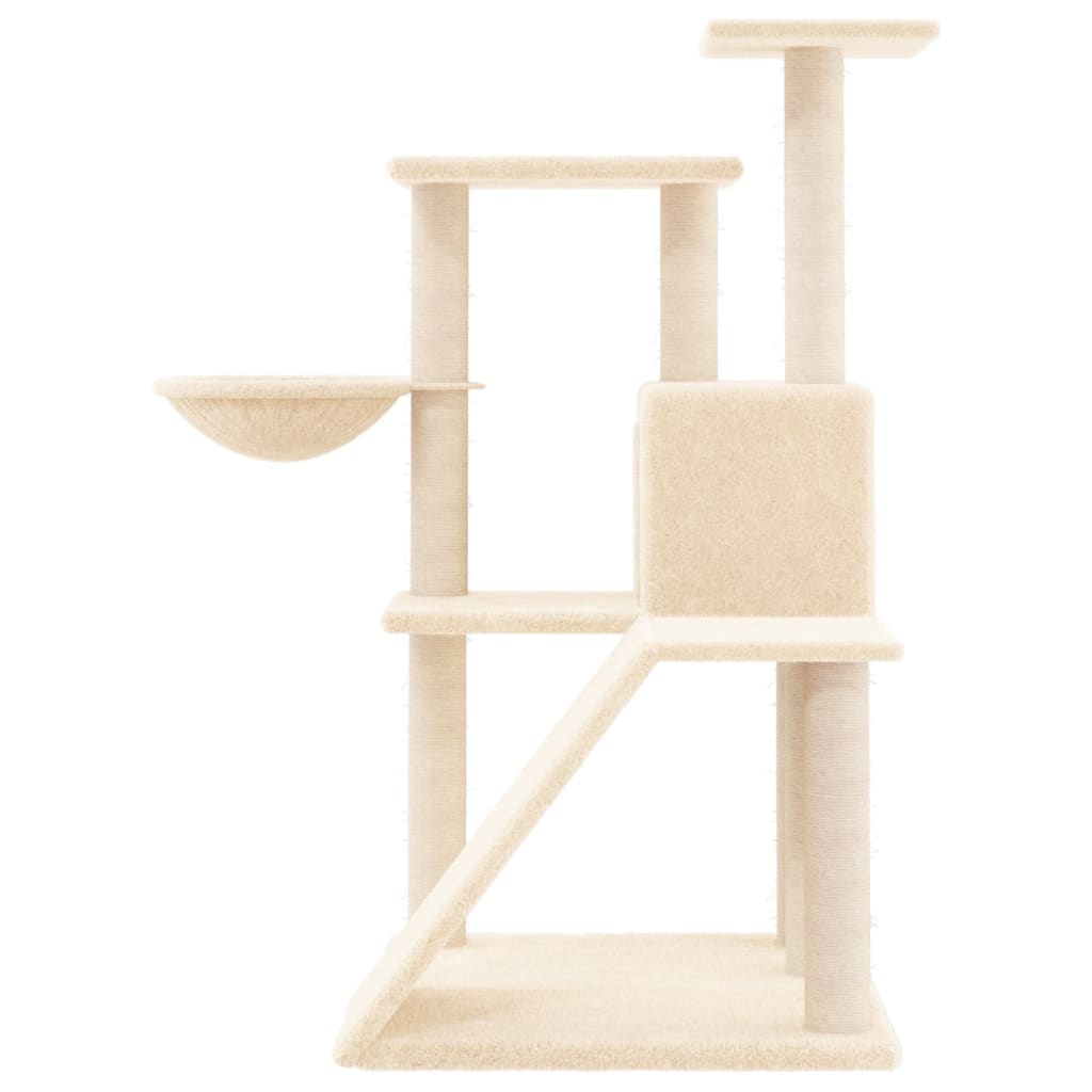 Albero per Gatti con Tiragraffi in Sisal Crema 94 cm 171702