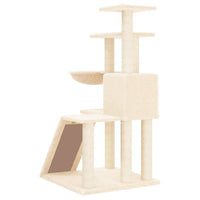 Albero per Gatti con Tiragraffi in Sisal Crema 94 cm 171702