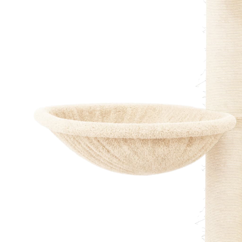 Albero per Gatti con Tiragraffi in Sisal Crema 94 cm 171702