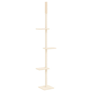 Albero per Gatti da Pavimento a Soffitto Crema 267,5-297,5 cm