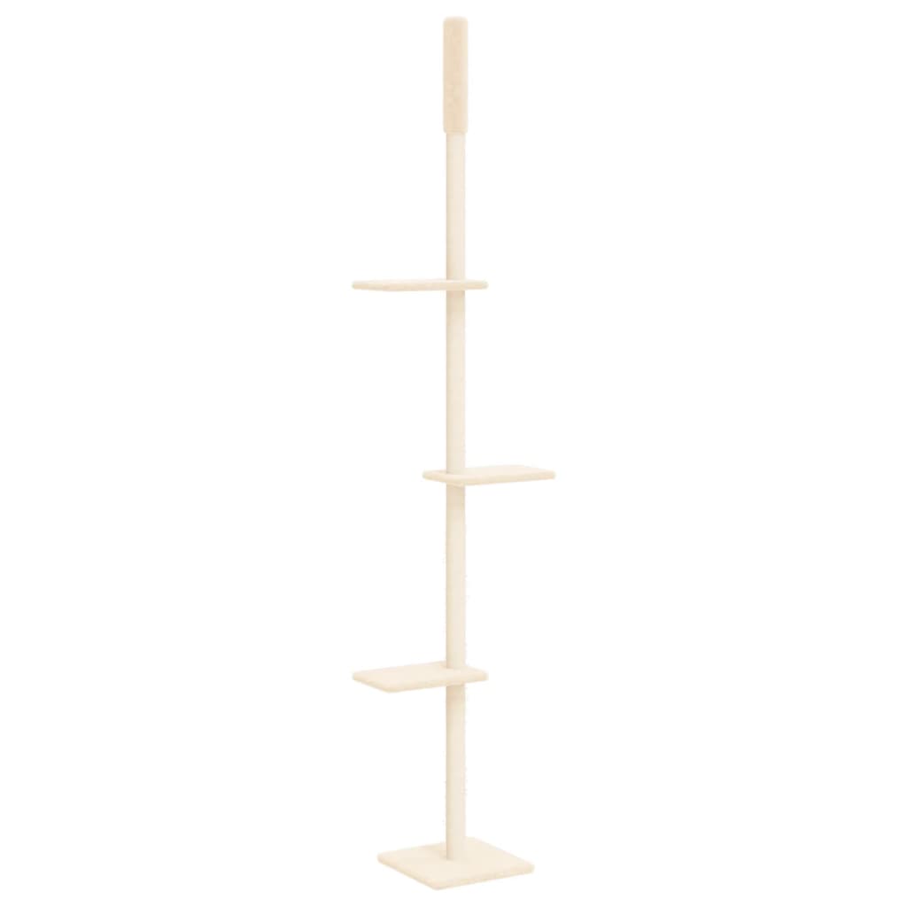 Albero per Gatti da Pavimento a Soffitto Crema 267,5-297,5 cm 171705