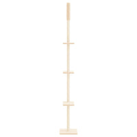 Albero per Gatti da Pavimento a Soffitto Crema 267,5-297,5 cm