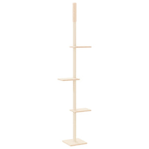 Albero per Gatti da Pavimento a Soffitto Crema 267,5-297,5 cm