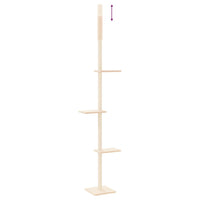 Albero per Gatti da Pavimento a Soffitto Crema 267,5-297,5 cm