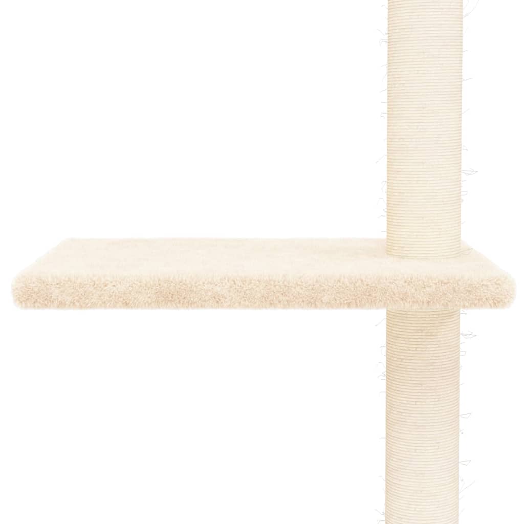 Albero per Gatti da Pavimento a Soffitto Crema 267,5-297,5 cm