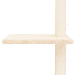 Albero per Gatti da Pavimento a Soffitto Crema 267,5-297,5 cm 171705