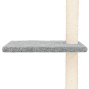 Albero per Gatti Pavimento Soffitto Grigio Chiaro 267,5-297,5cm 171706