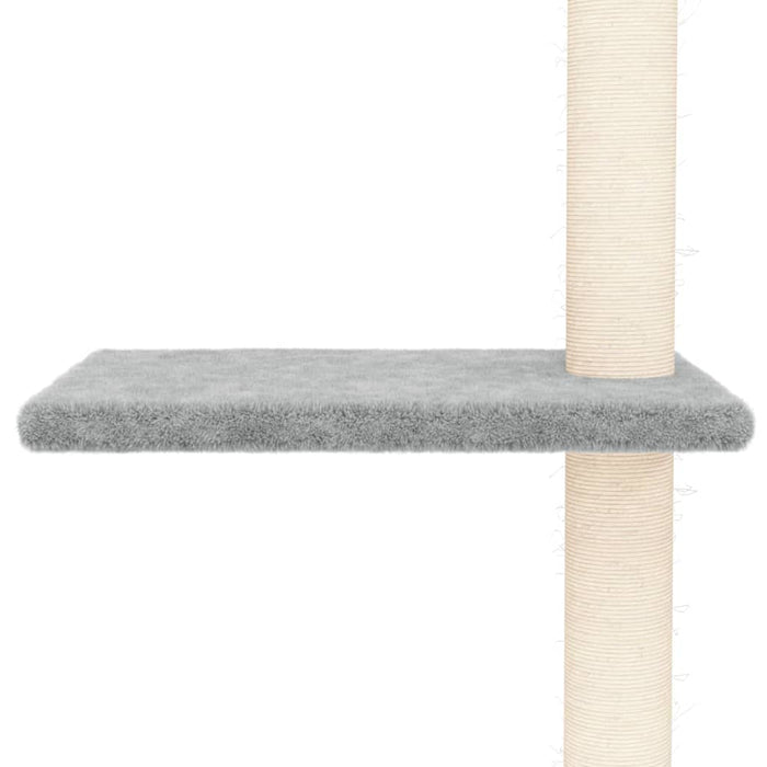 Albero per Gatti Pavimento Soffitto Grigio Chiaro 267,5-297,5cm 171706