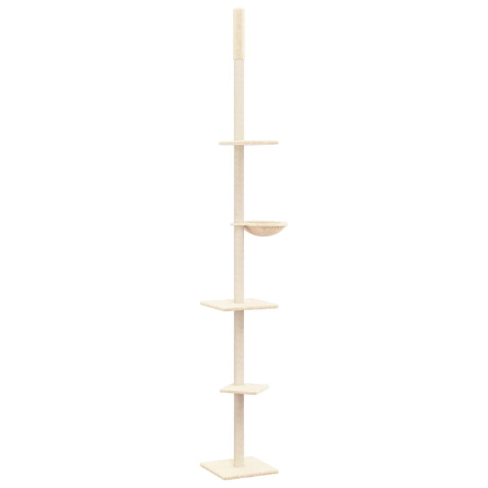 Albero per Gatti da Pavimento a Soffitto Crema 263,5-289,5 cm 171708