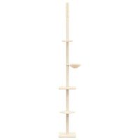 Albero per Gatti da Pavimento a Soffitto Crema 263,5-289,5 cm 171708