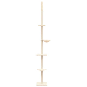 Albero per Gatti da Pavimento a Soffitto Crema 263,5-289,5 cm 171708