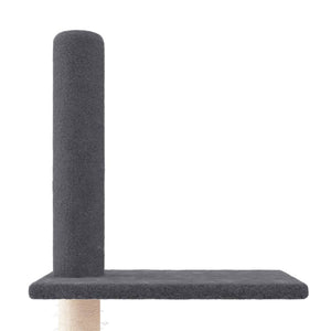 Albero per Gatti Pavimento Soffitto Grigio Scuro 250,5-276,5 cm