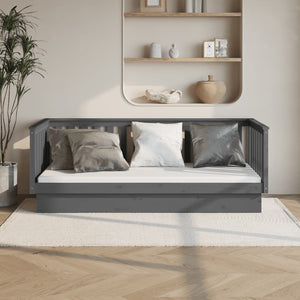 Dormeuse Grigia 90x200 cm in Legno Massello di Pino cod mxl 63800