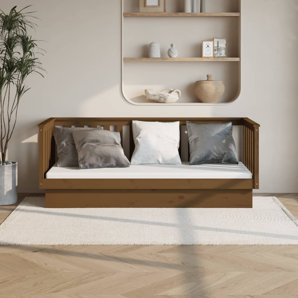 Dormeuse Marrone Miele 75x190 cm in Legno Massello di Pino 821577