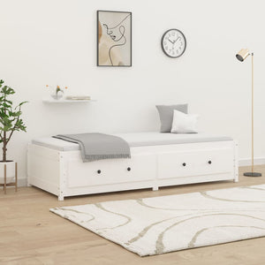 Dormeuse Bianca 90x200 cm in Legno Massello di Pino cod mxl 40558