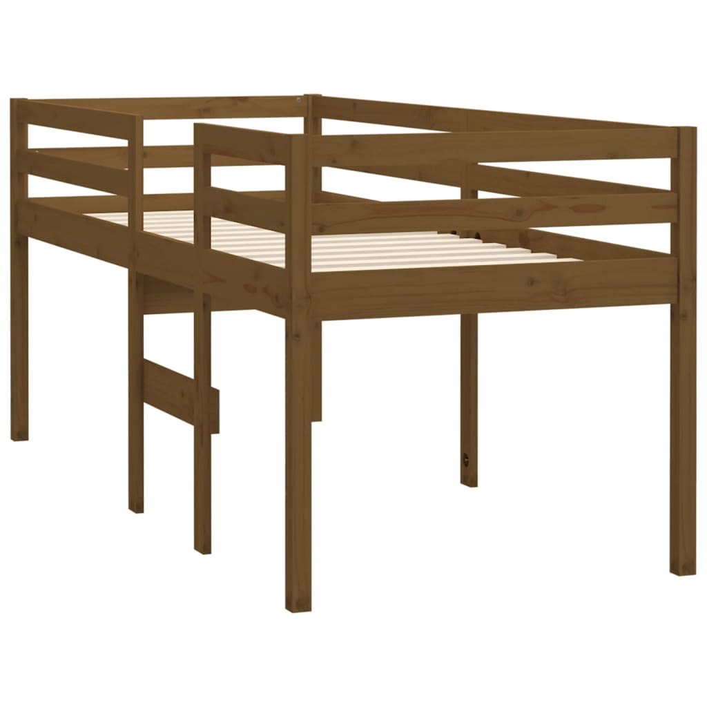 Letto a Soppalco Miele 90x200 cm in Legno Massello di Pino cod mxl 58210