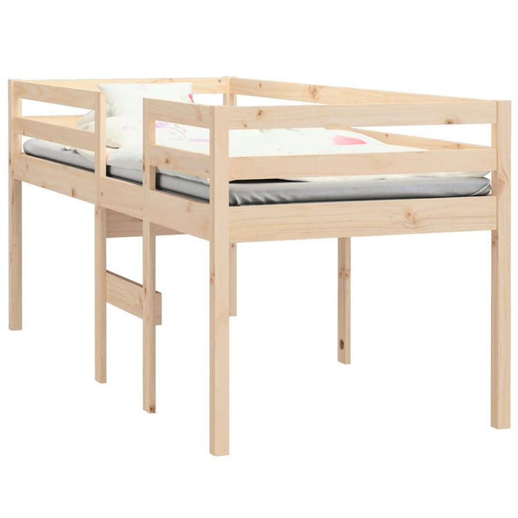 Letto a Soppalco 90x190 cm in Legno Massello di Pino cod mxl 58408