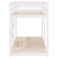 Letto a Castello Bianco 75x190 cm in Legno Massello di Pino cod mxl 64419