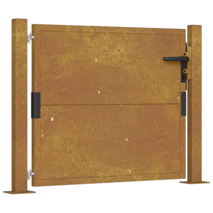 Cancello da Giardino 105x80 cm in Acciaio Corten 153202