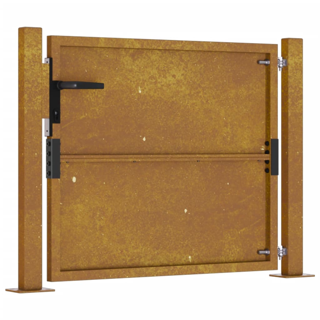 Cancello da Giardino 105x80 cm in Acciaio Corten 153202