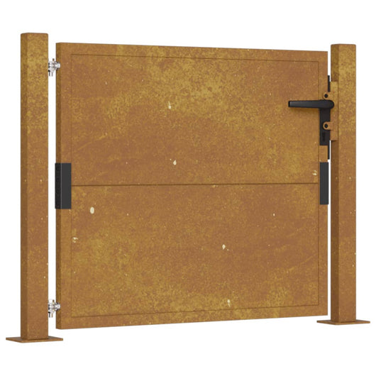 Cancello da Giardino 105x105 cm in Acciaio Corten 153203