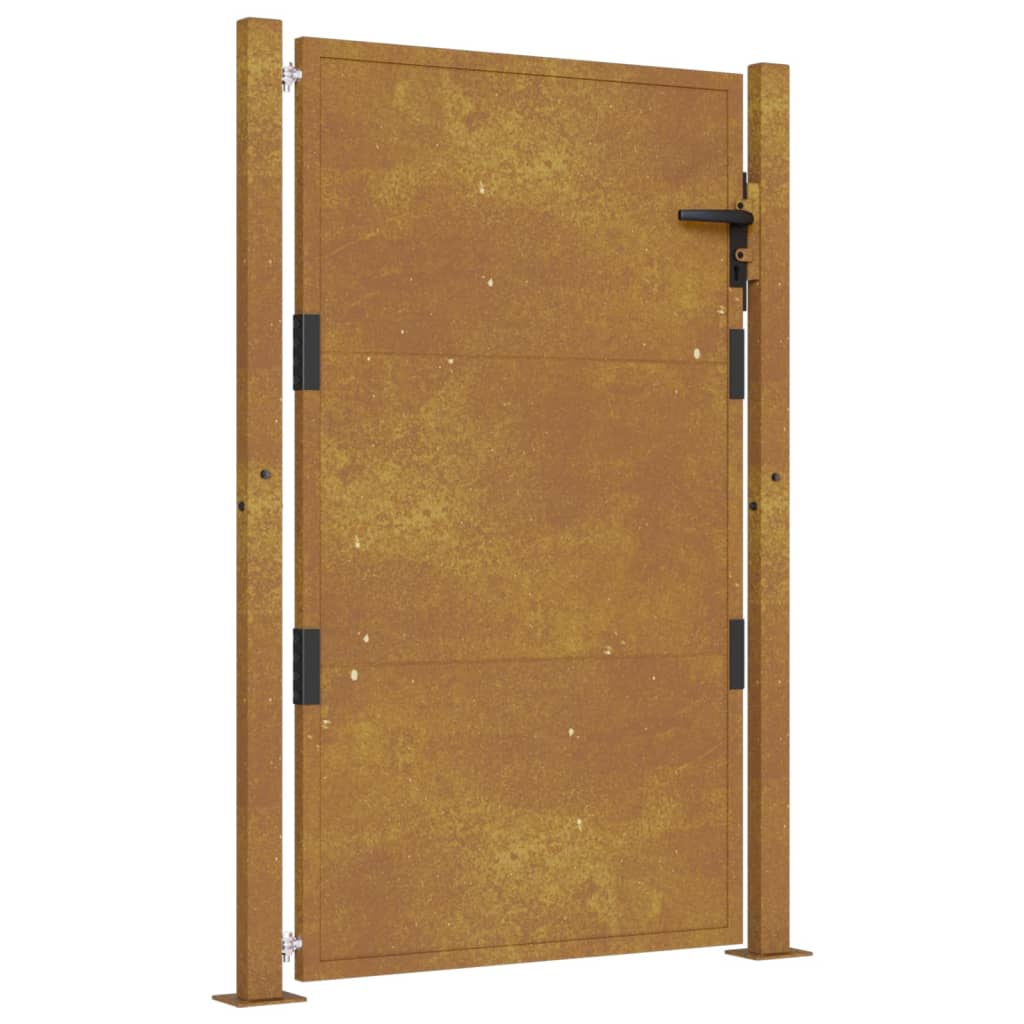 Cancello da Giardino 105x130 cm in Acciaio Corten 153204