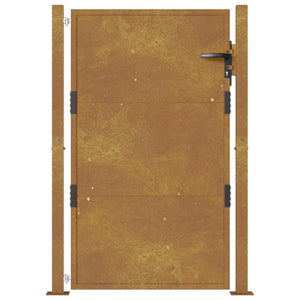 Cancello da Giardino 105x130 cm in Acciaio Corten 153204