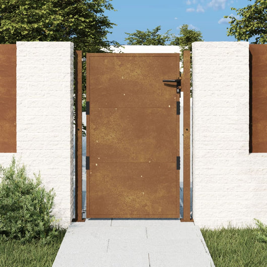 Cancello da Giardino 105x155 cm in Acciaio Corten 153205